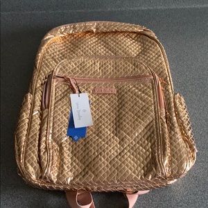 vera bradley rose gold backpack